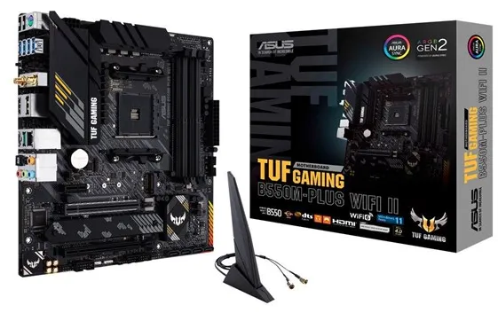 ASUS TUF GAMING B550M-PLUS WIFI II Bundkort - AMD B550 - AMD AM4 socket - DDR4 RAM - Micro-ATX
