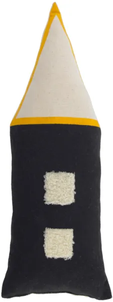 LAFORMA Nisi pude - beige og sort bomuld (35x13)